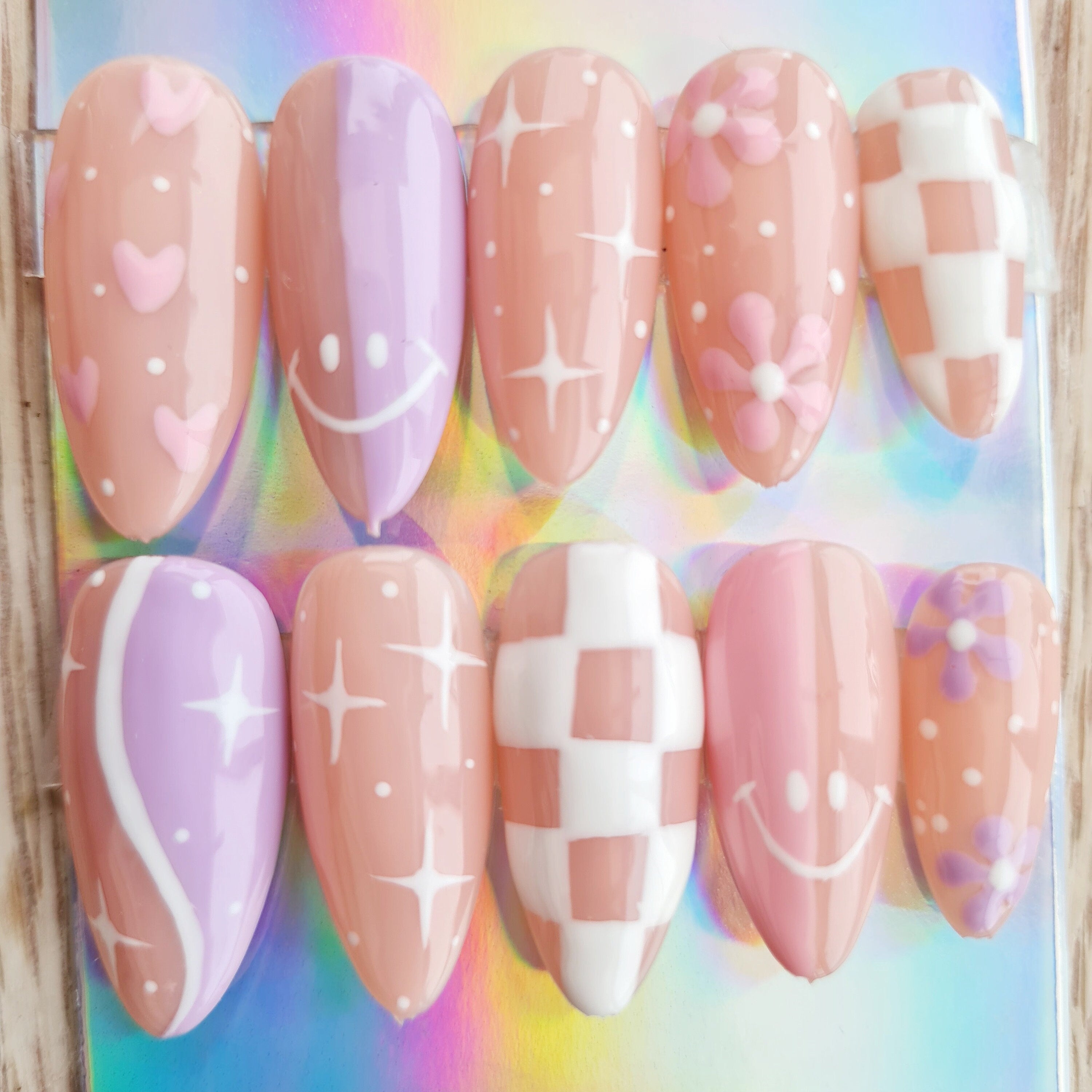 Press on nails Faux ongles Cute mix and match