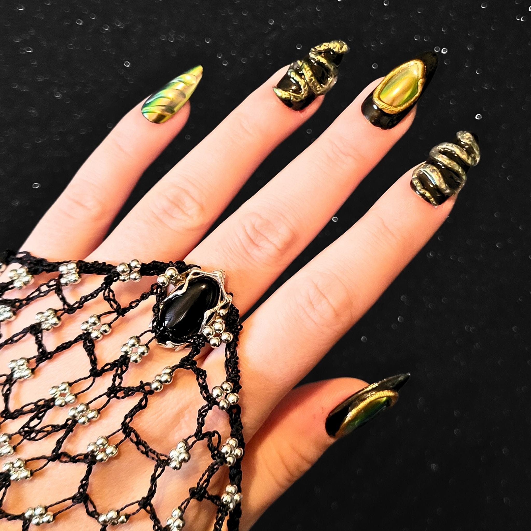Press on nails Faux ongles Halloween gouttes de sang dripping blood