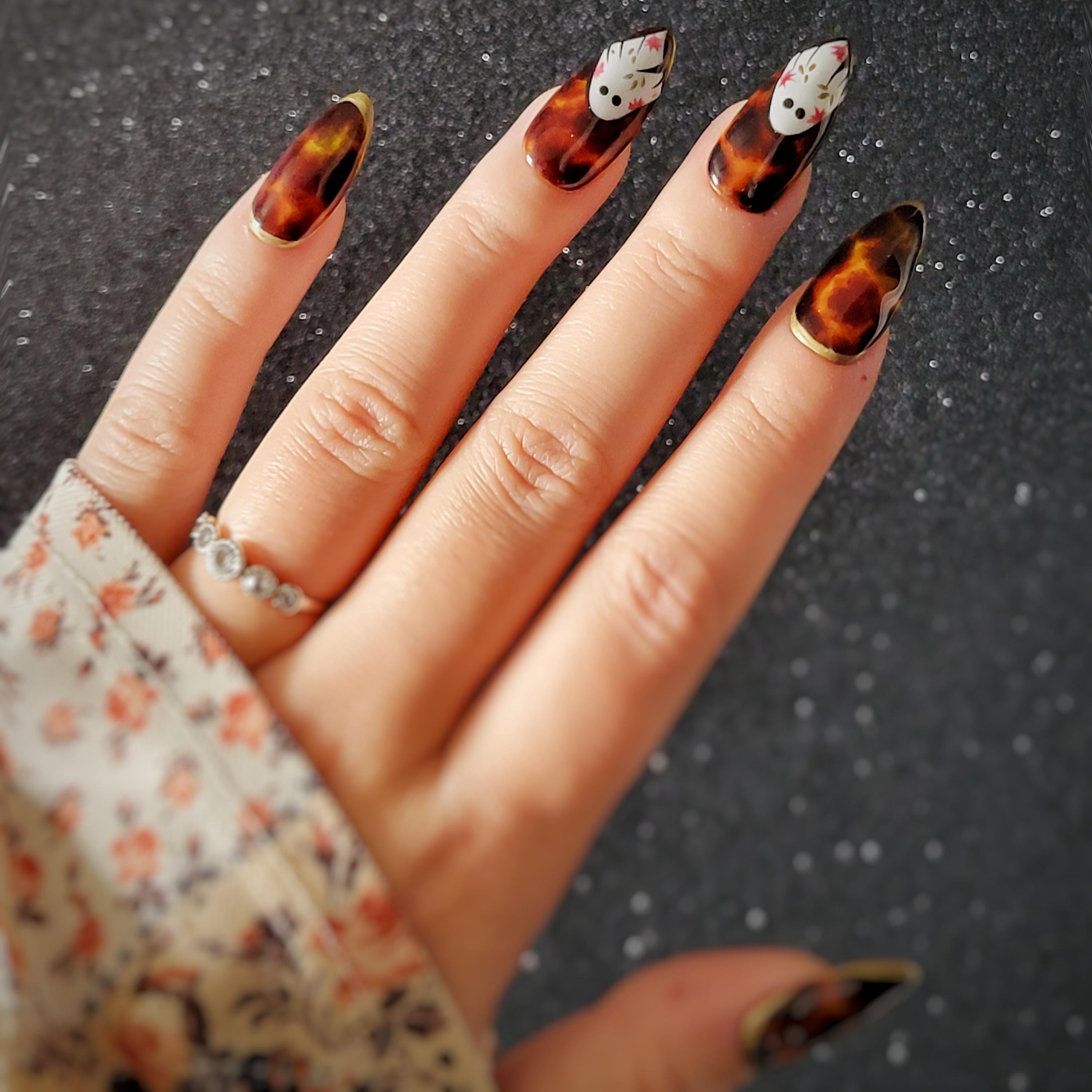 Press on nails Faux ongles Halloween fantômes