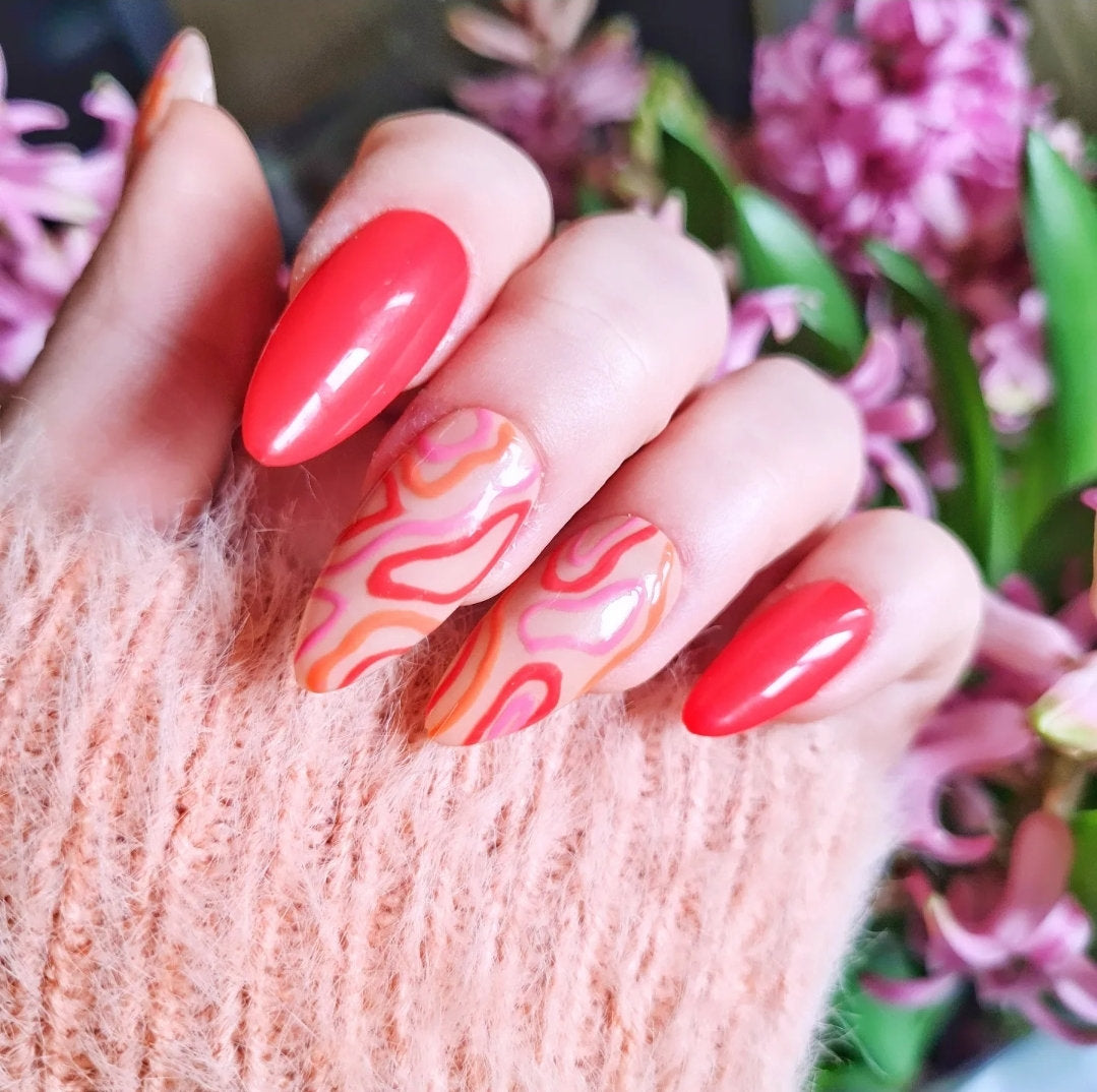 Press on nails Faux ongles vintage psyché 70's