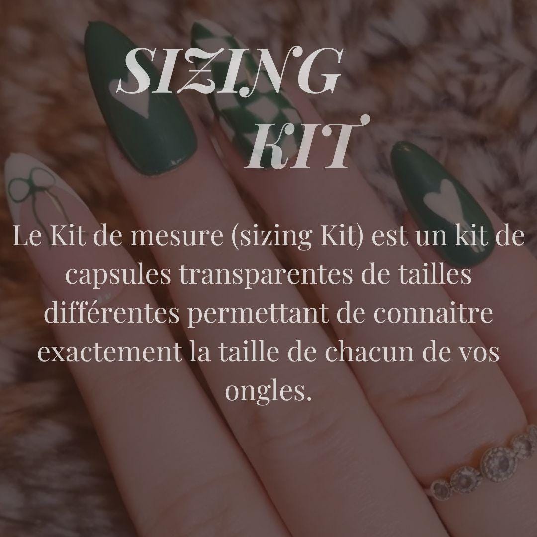 Sizing Kit press on nails Guide de tailles pour faux ongles ( bien lire la description)