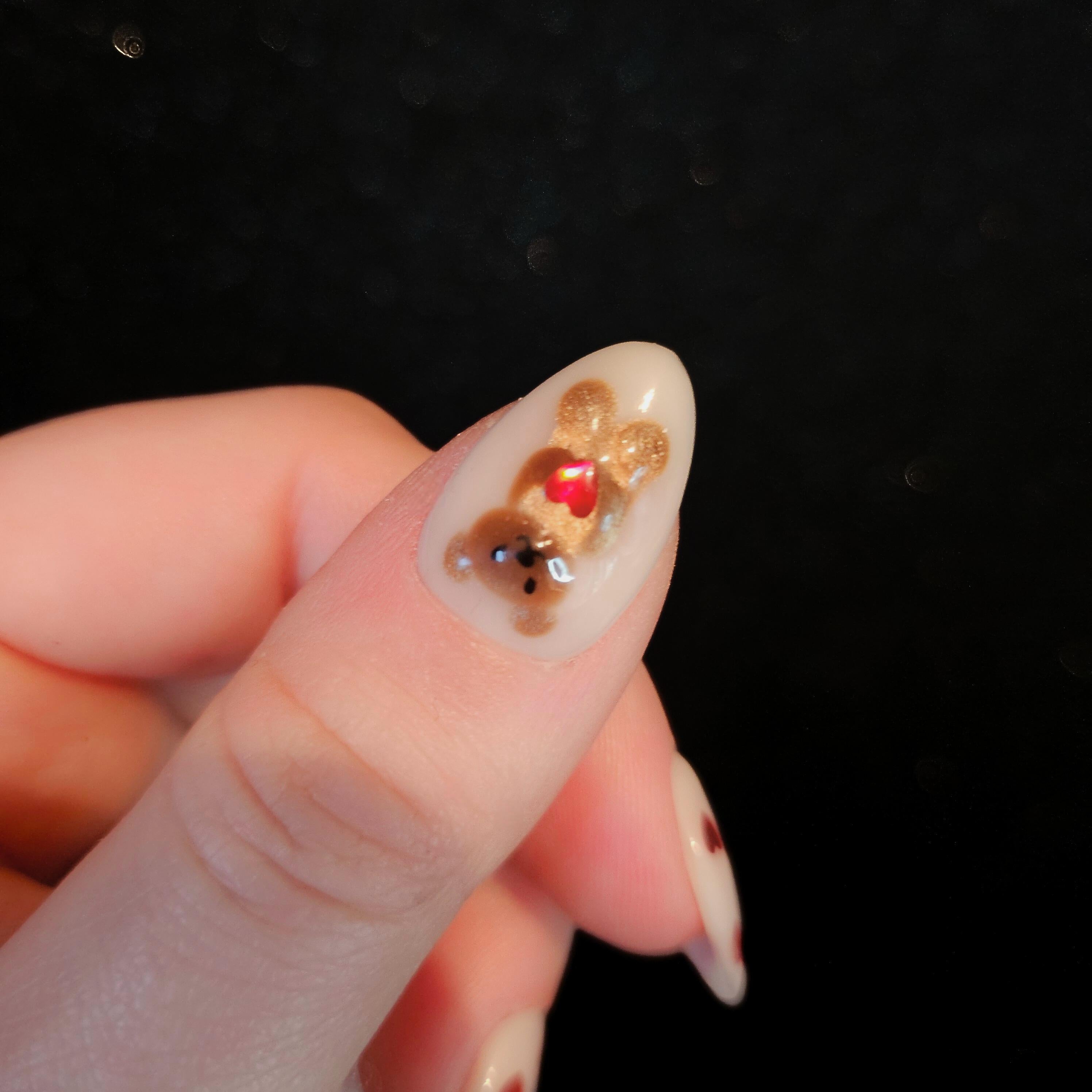 Press on nails Faux ongles bordeaux et nude Saint Valentin 2025 valentine's day press ons heart and Silver