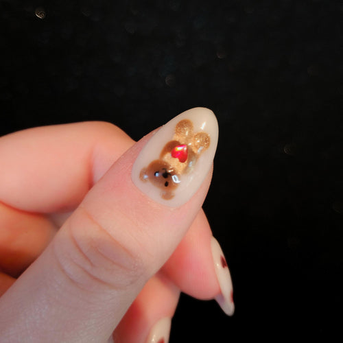 Press on nails Faux ongles bordeaux et nude Saint Valentin 2025 valentine's day press ons heart and Silver